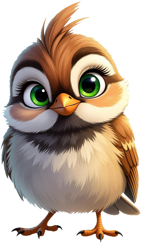 Friendly Sparrow Grid sparrow mascot